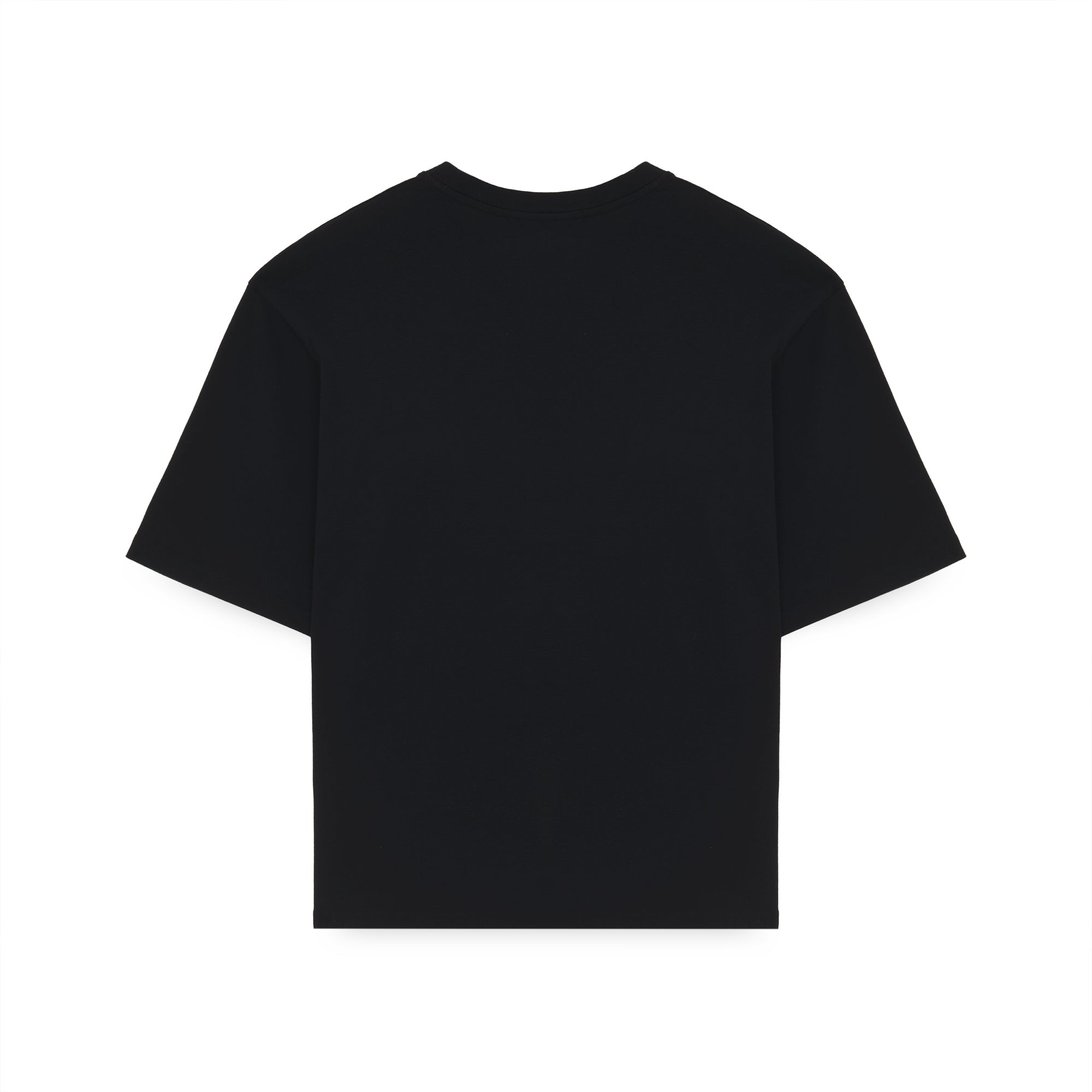 LABEL RIBBED TEE BLACK