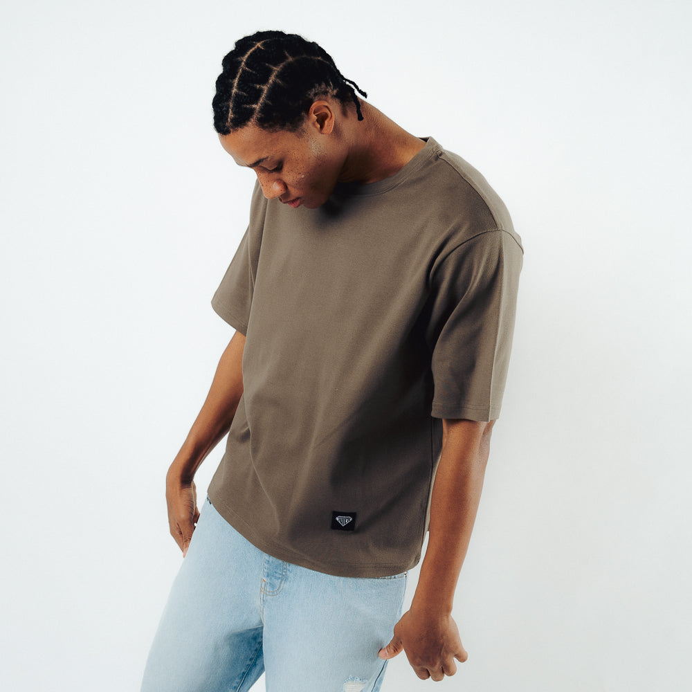 LABEL RIBBED TEE CORD