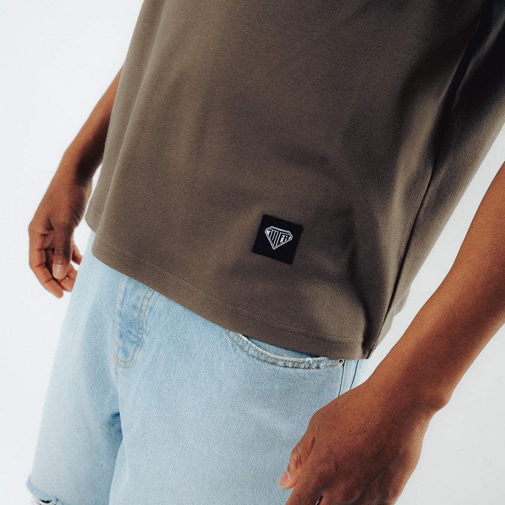 LABEL RIBBED TEE CORD