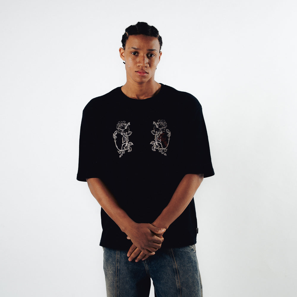 GATE WAFFLE TEE BLACK
