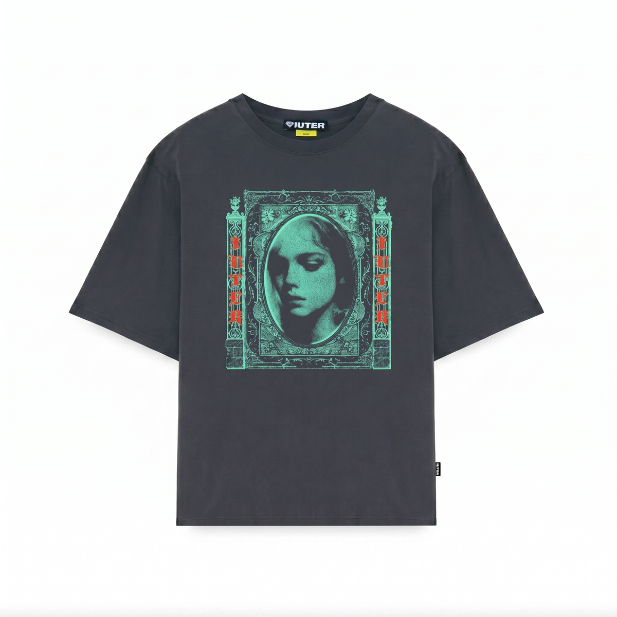 FALLEN LOVE RIBBED TEE ASPHALT
