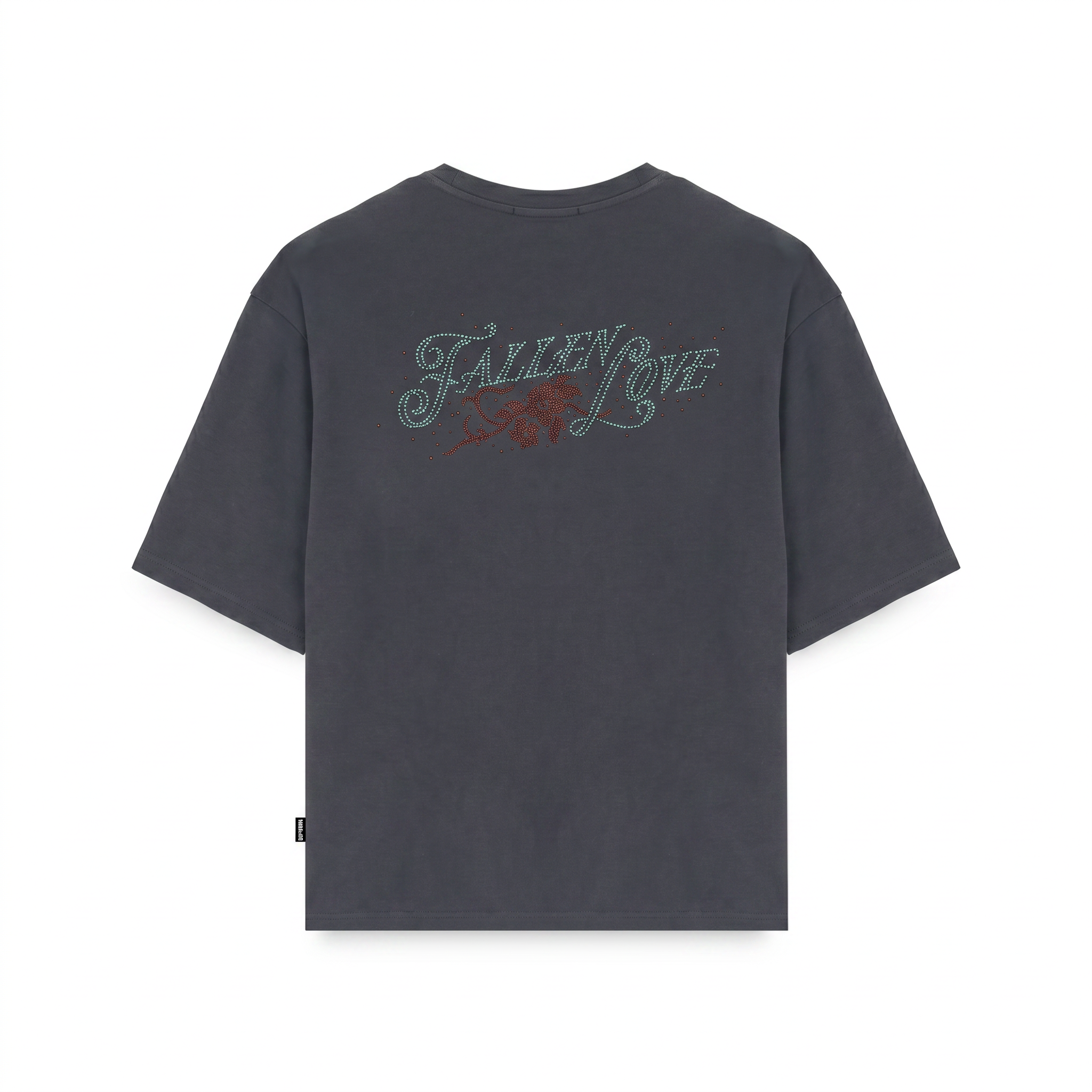 FALLEN LOVE RIBBED TEE ASPHALT