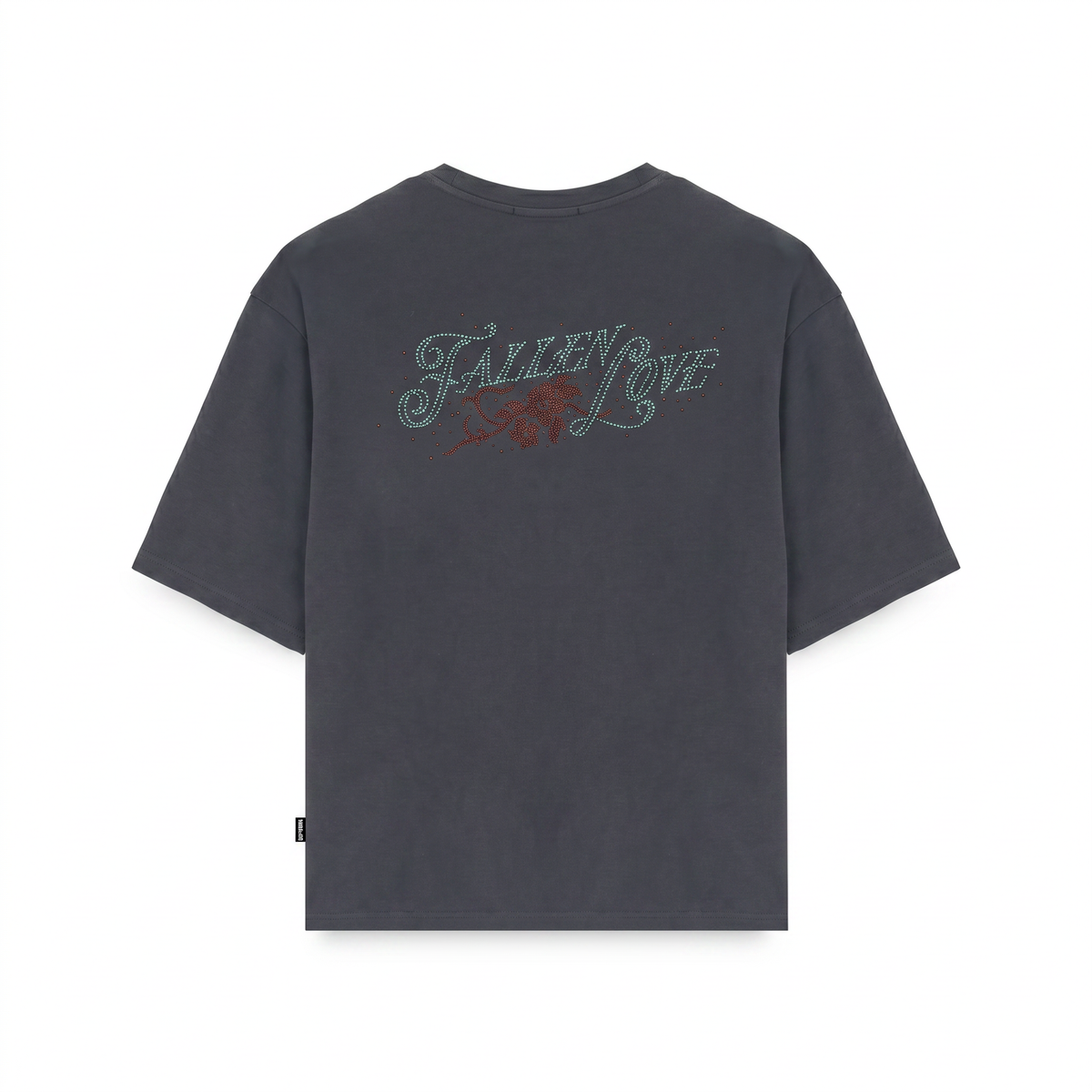 FALLEN LOVE RIBBED TEE ASPHALT