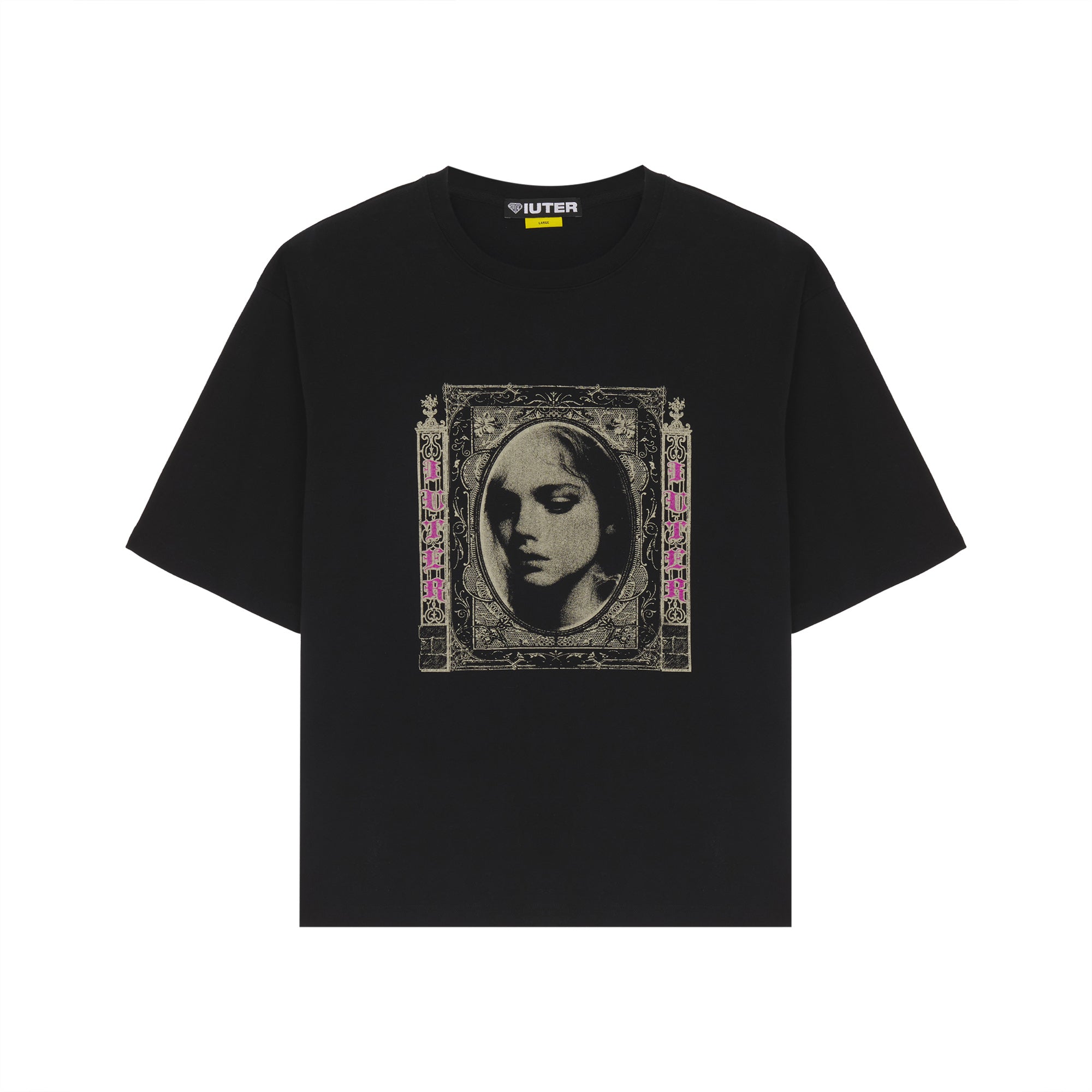 FALLEN LOVE RIBBED TEE BLACK