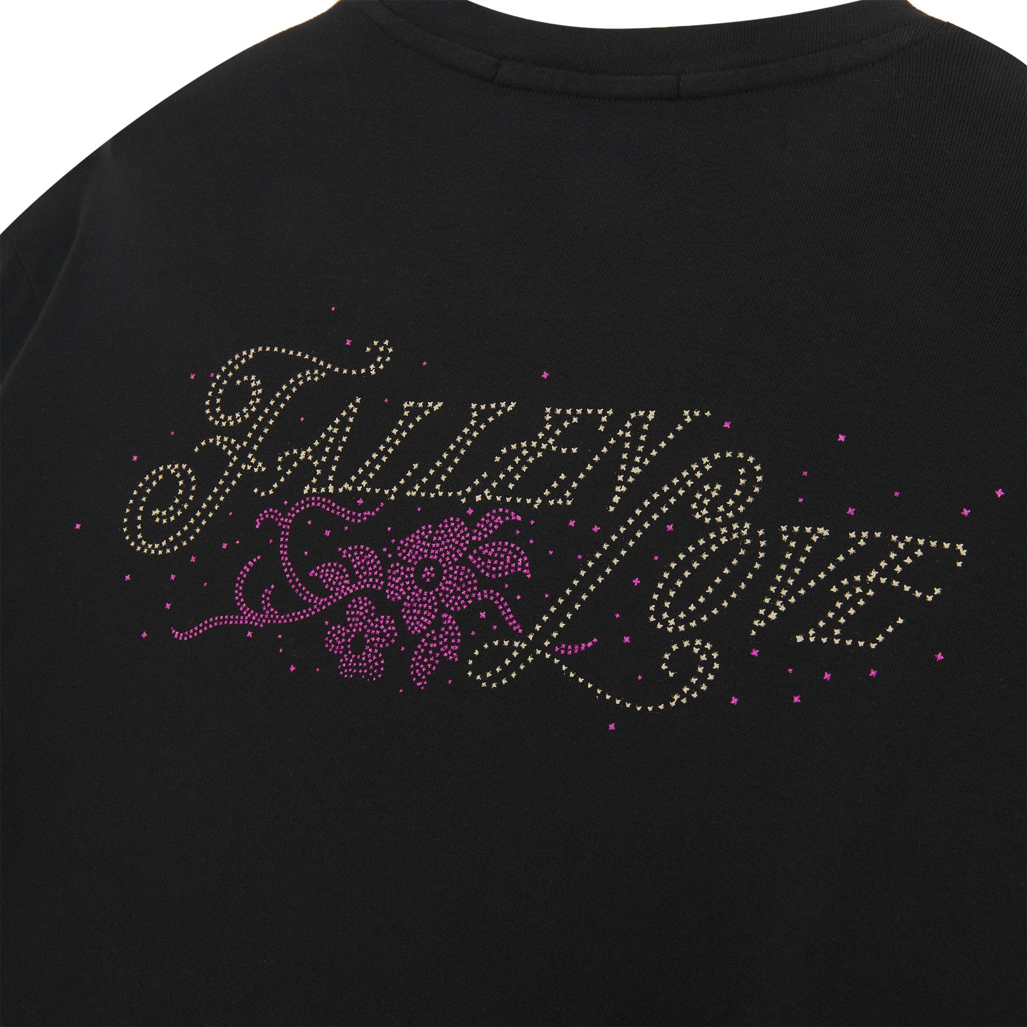 FALLEN LOVE RIBBED TEE BLACK