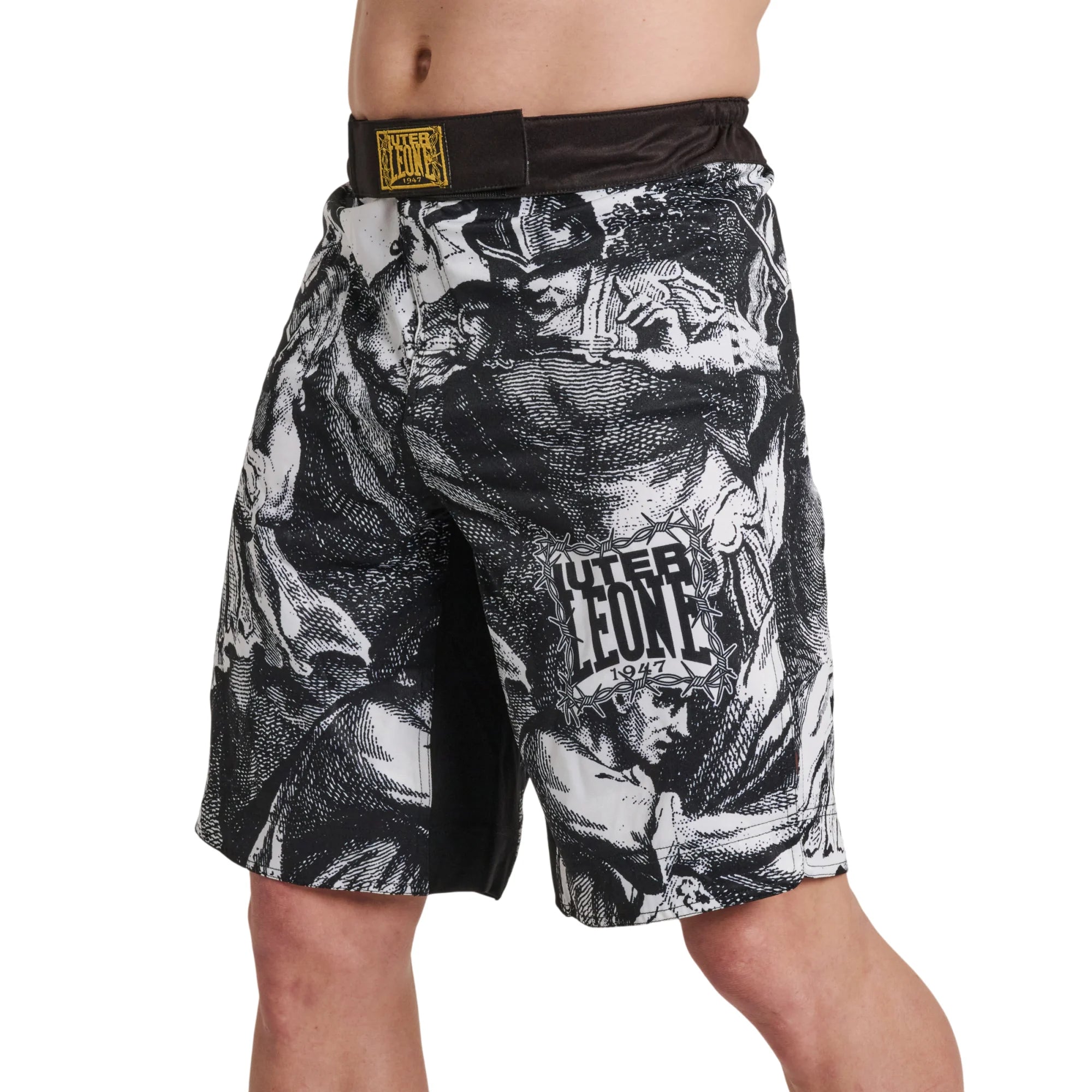 LEONE X IUTER  MMA  BARBEDWIRED SHORTS BLACK