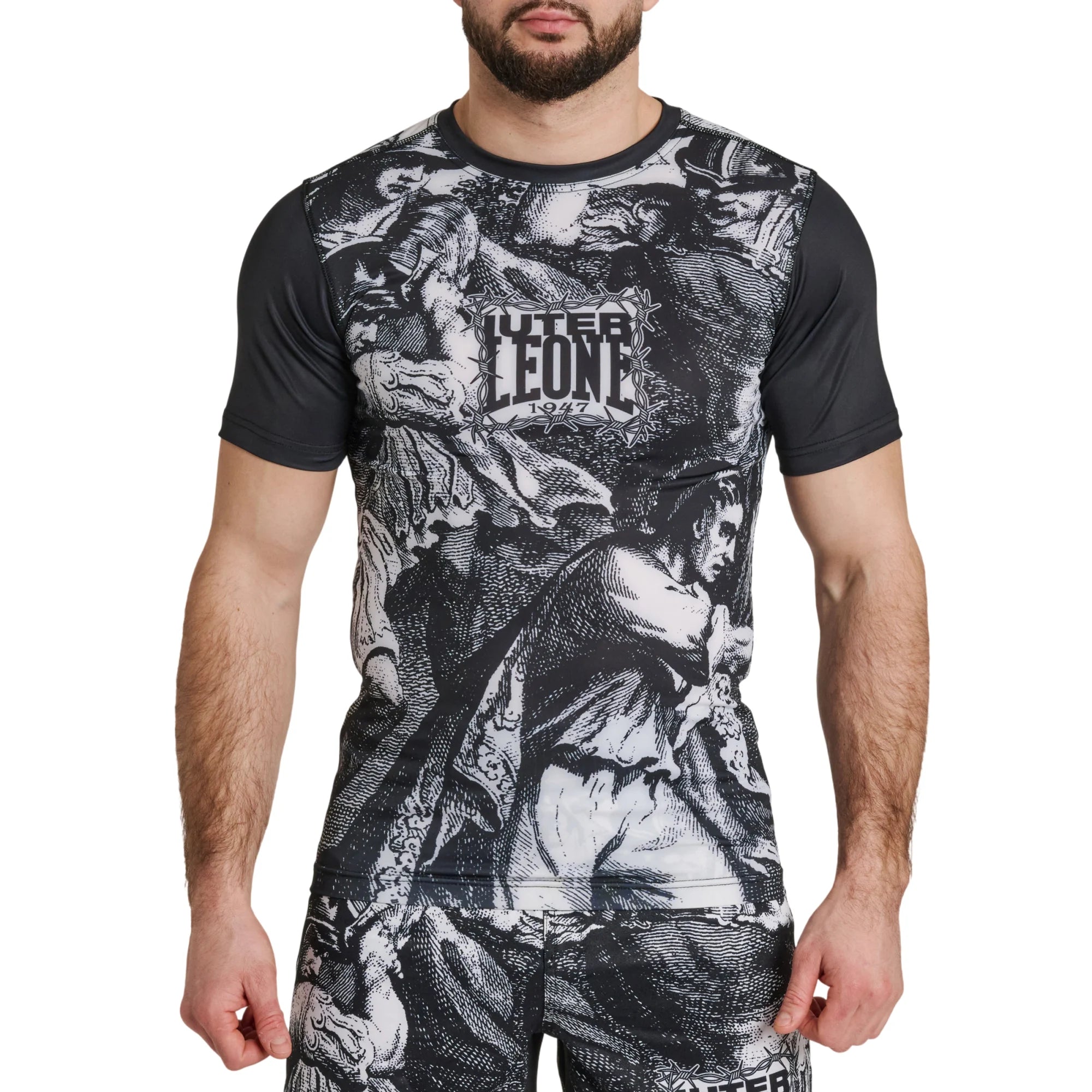 LEONE X IUTER RASHGUARD BARBEWIRED BLACK