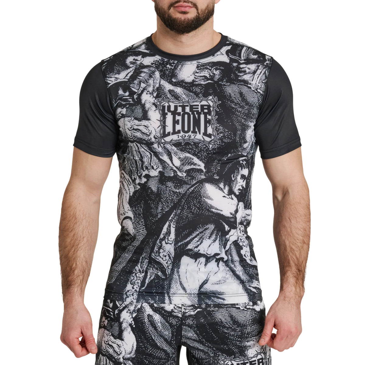 LEONE X IUTER RASHGUARD BARBEWIRED BLACK