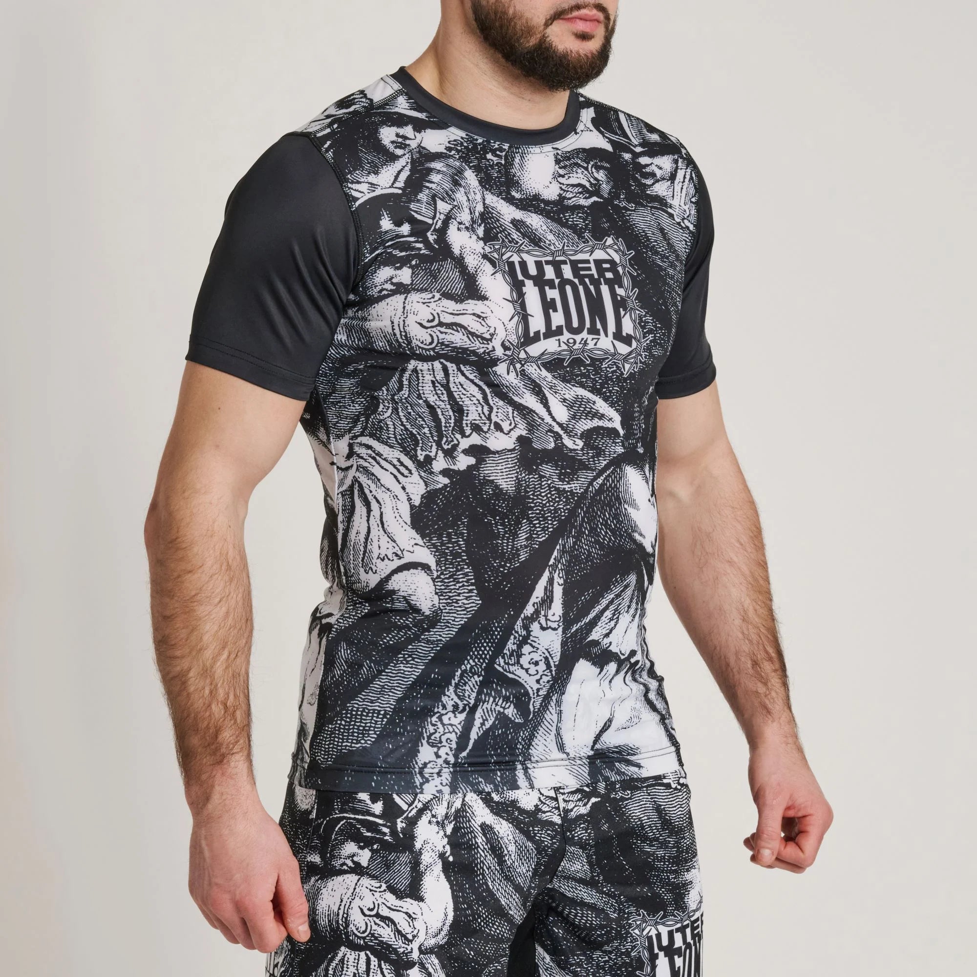 LEONE X IUTER RASHGUARD BARBEWIRED BLACK