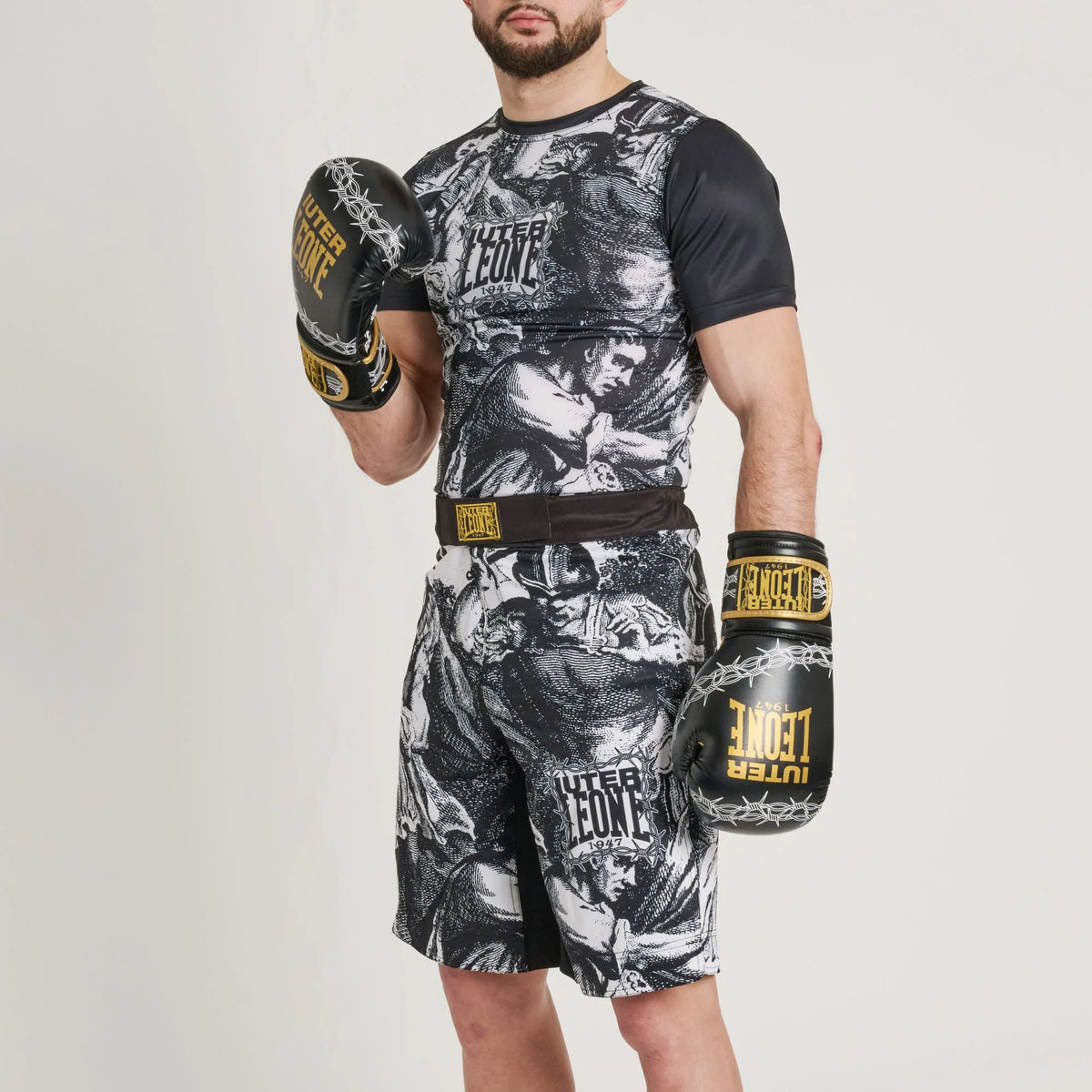 LEONE X IUTER RASHGUARD BARBEWIRED BLACK