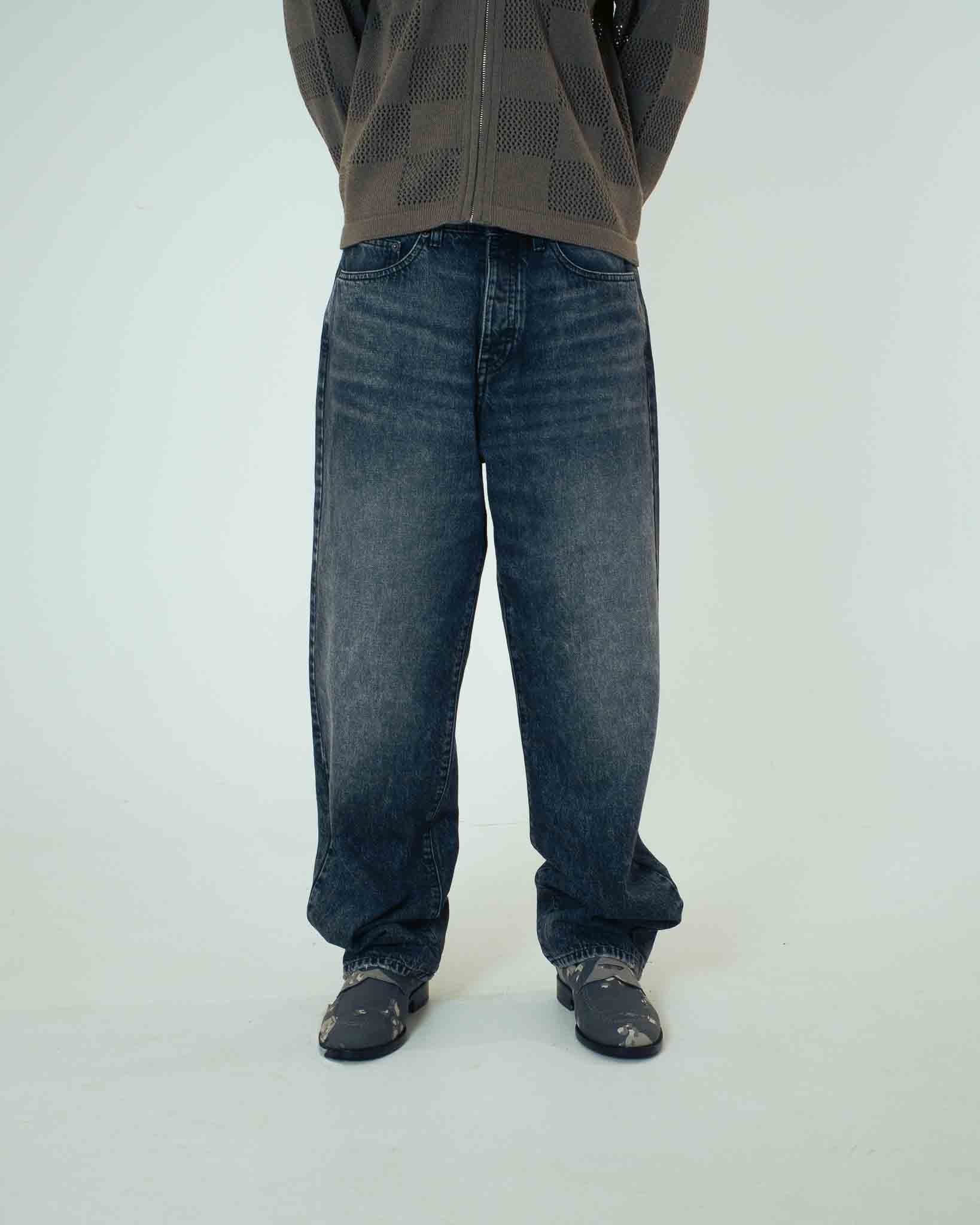LOOSE DENIM PANTS BLACKTR