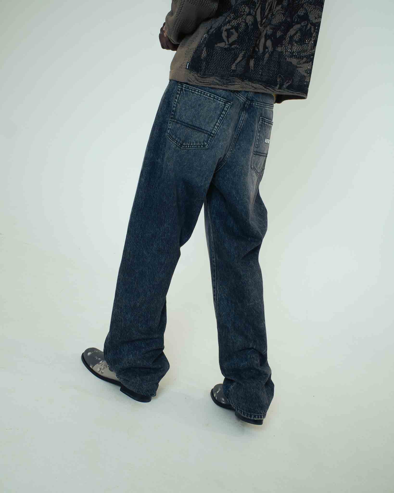 LOOSE DENIM PANTS BLACKTR