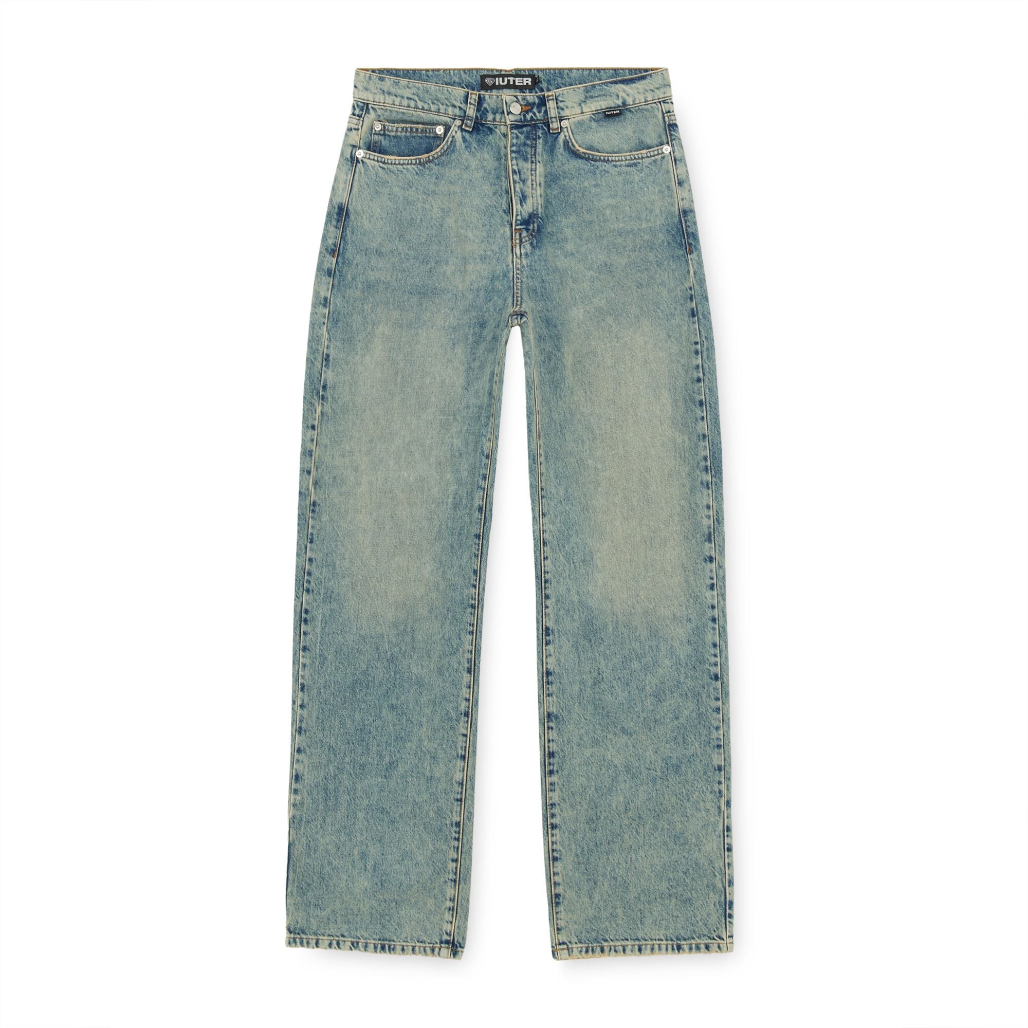 LOOSE DENIM PANTS BLUEACIDTR