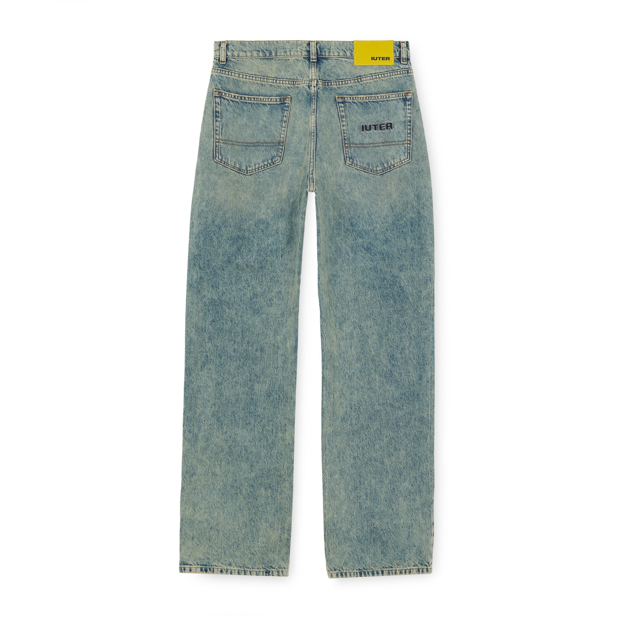 LOOSE DENIM PANTS BLUEACIDTR