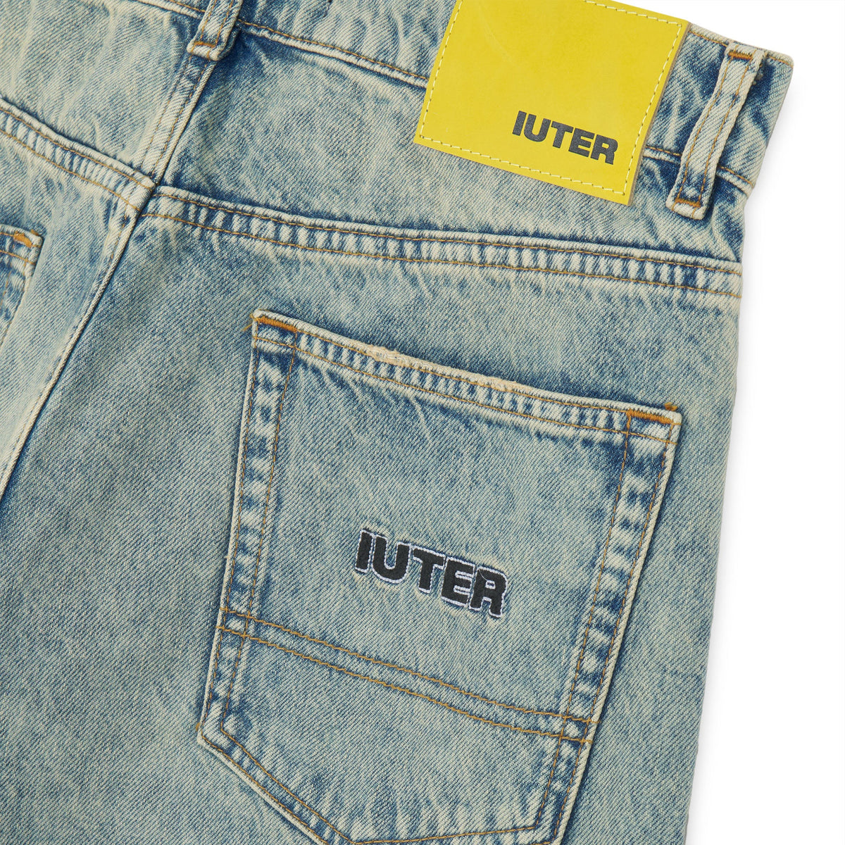 LOOSE DENIM PANTS BLUEACIDTR