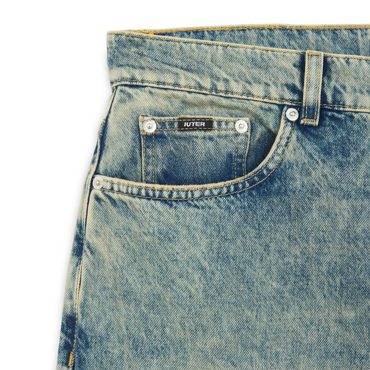 BAGGY DENIM PANTS BLUEACIDTR