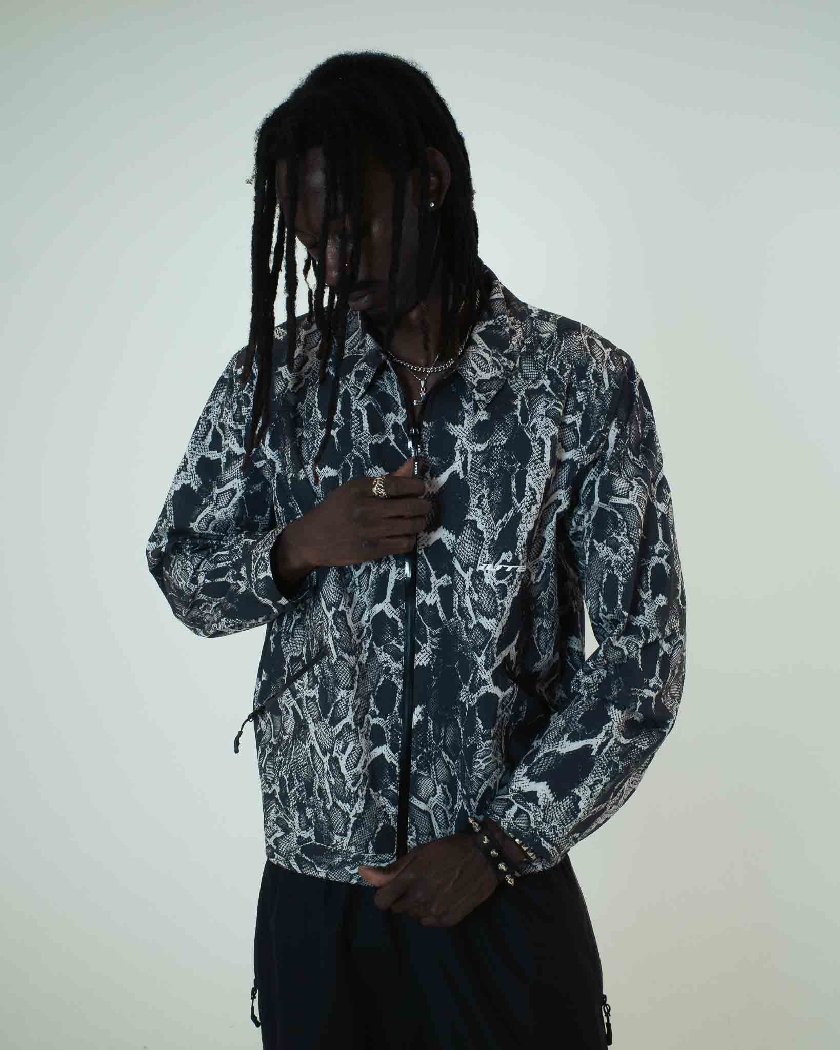 ALLY TAPED JACKET SNAKESKIN