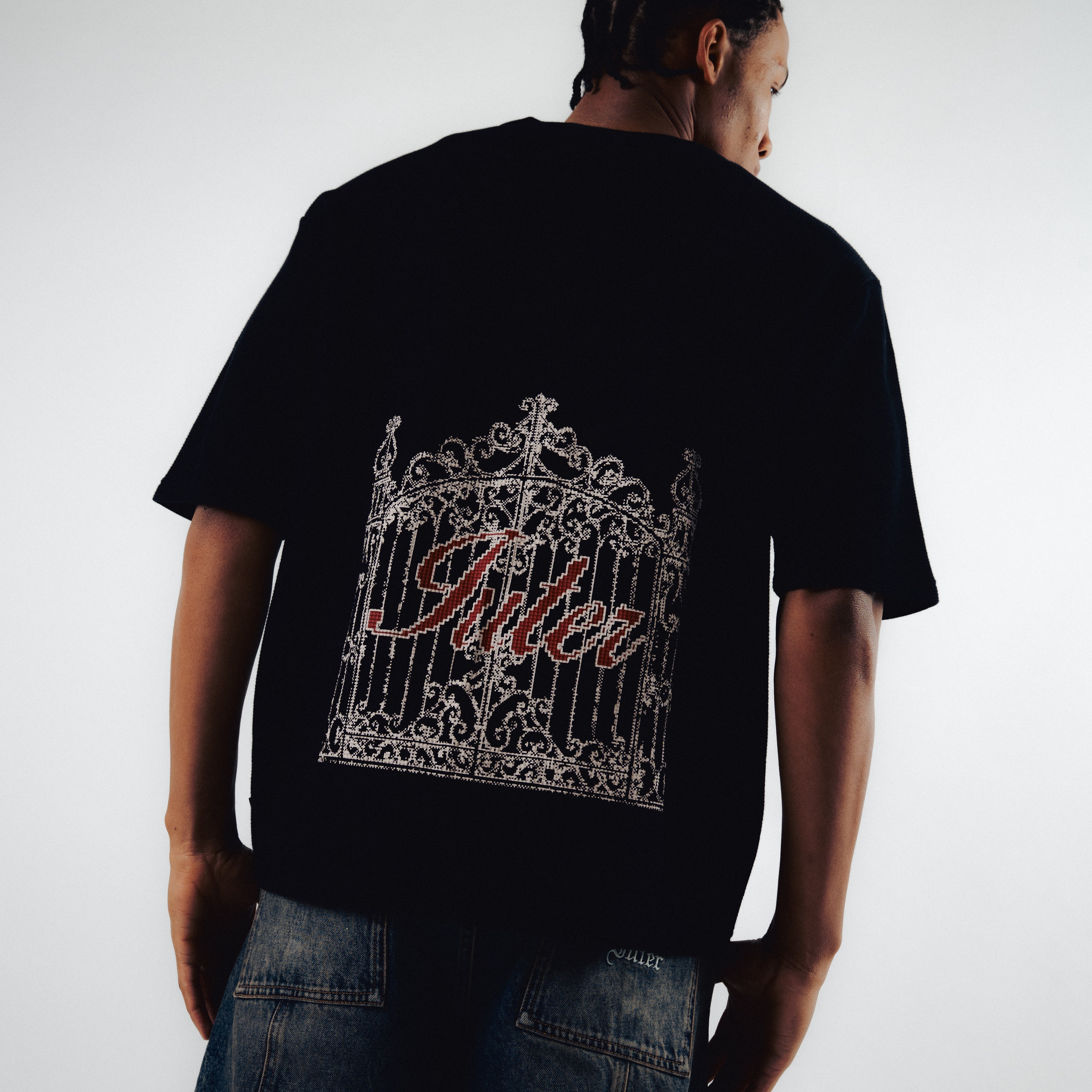 GATE WAFFLE TEE BLACK