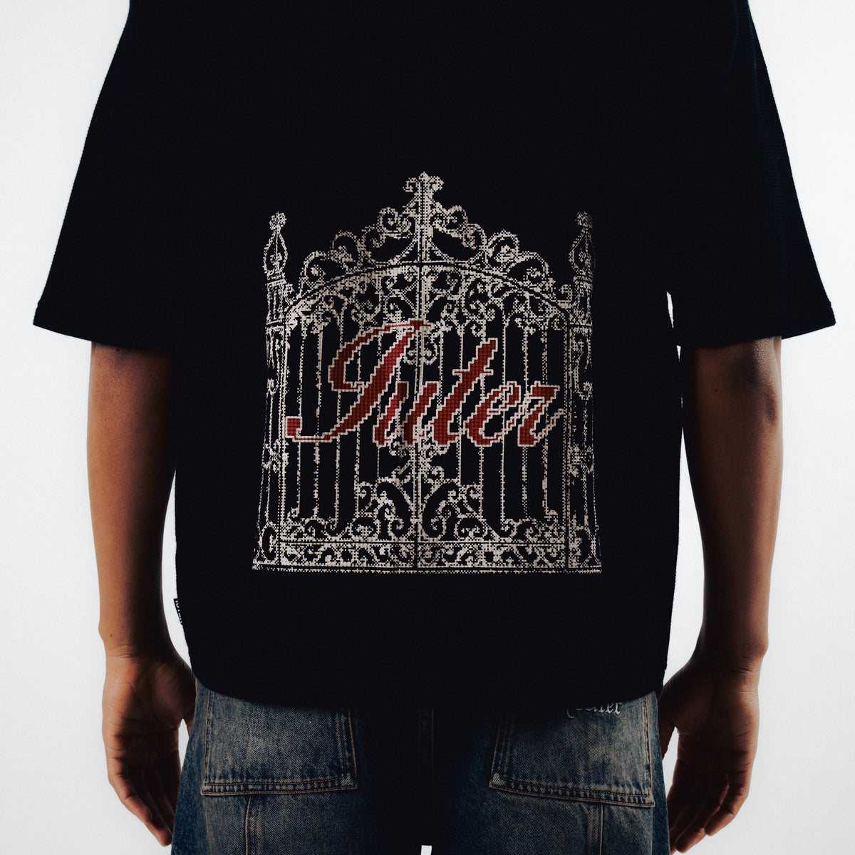 GATE WAFFLE TEE BLACK