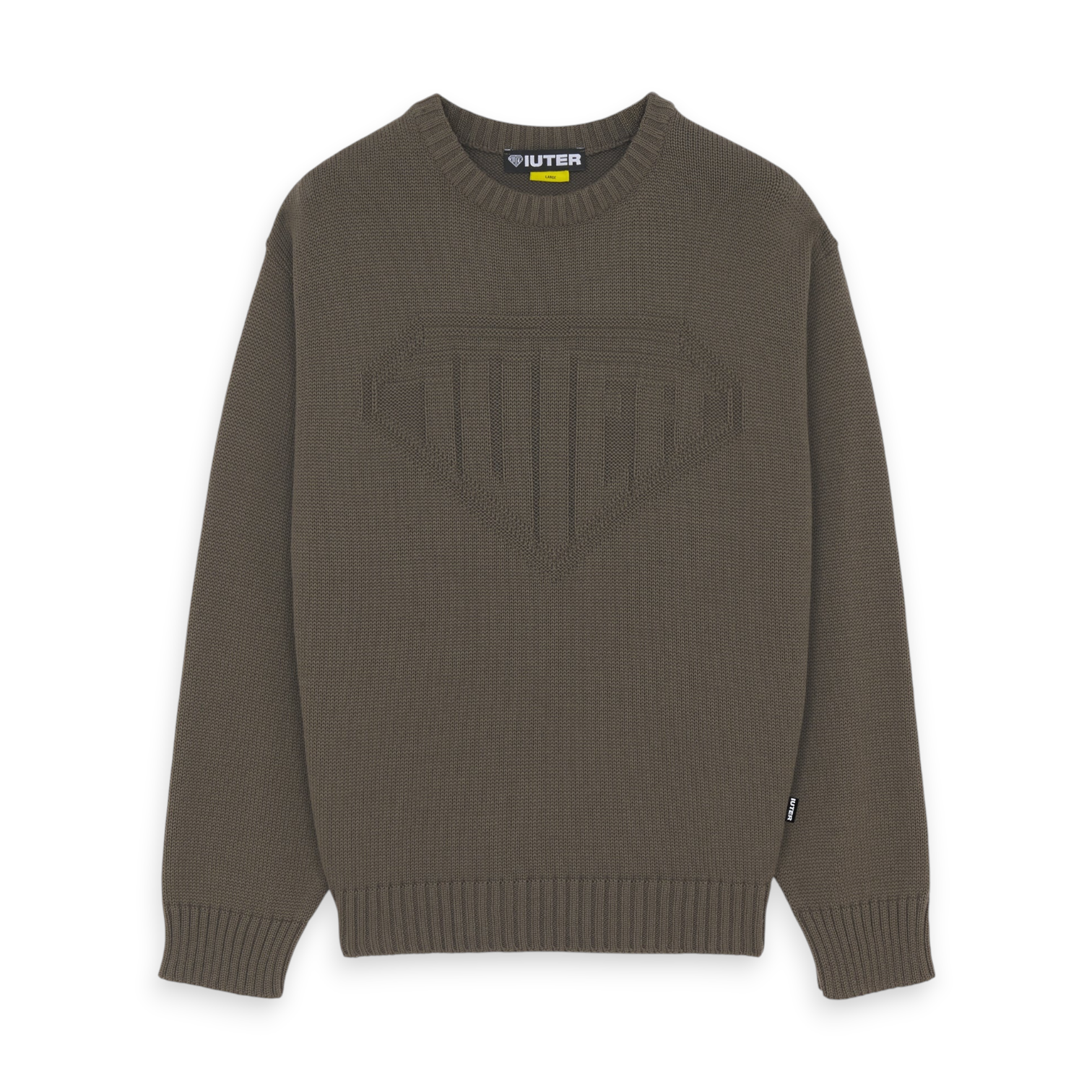 LINKS LOGO KNIT SWEATER BROWN