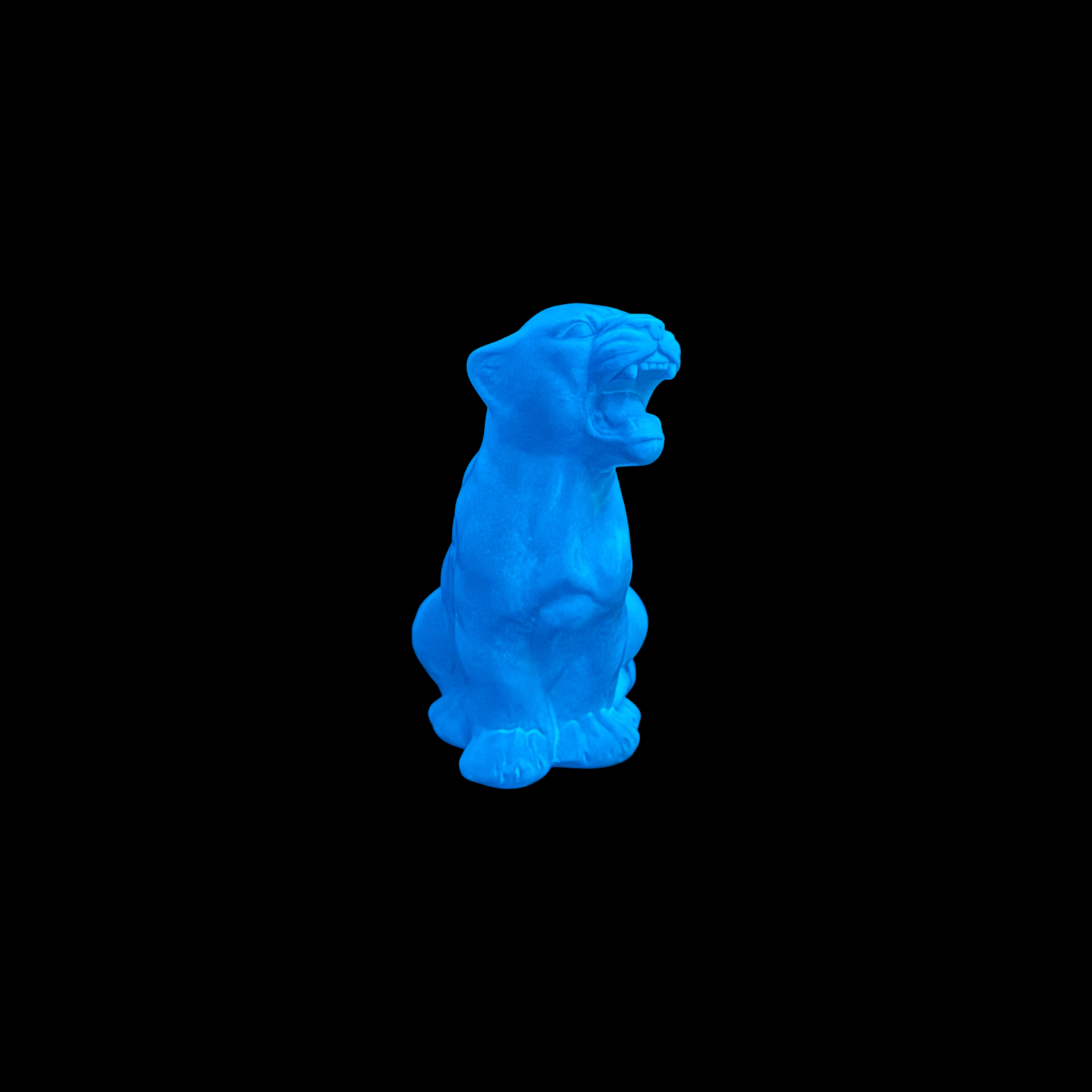CERAMIC PANTHER SMALL 16CM GLOW BLUE