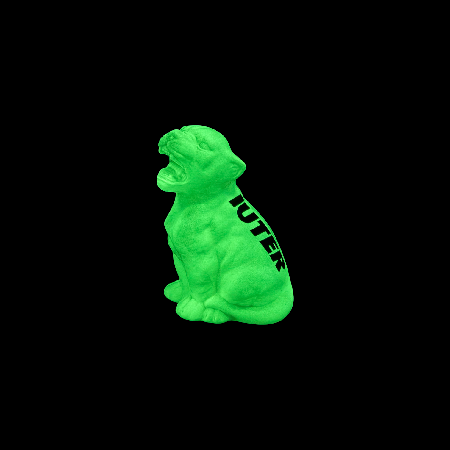 CERAMIC PANTHER SMALL 16CM GLOW GREEN