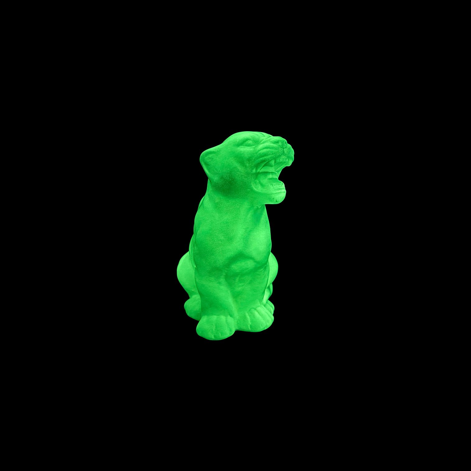CERAMIC PANTHER SMALL 16CM GLOW GREEN