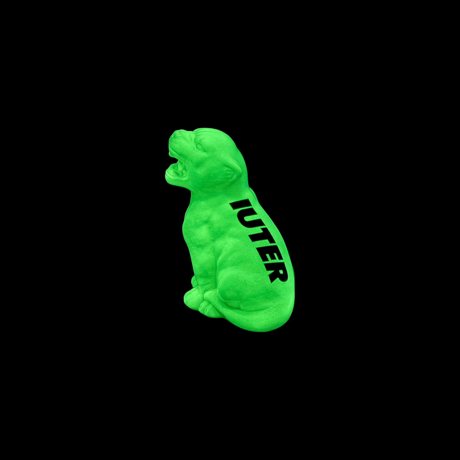 CERAMIC PANTHER SMALL 16CM GLOW GREEN
