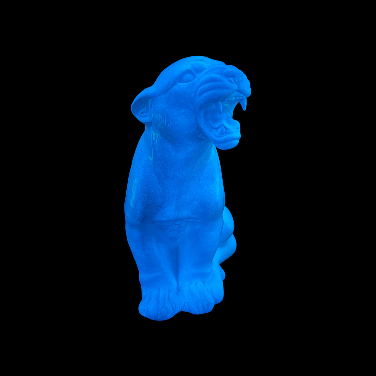 CERAMIC PANTHER MEDIUM 30CM GLOW BLUE