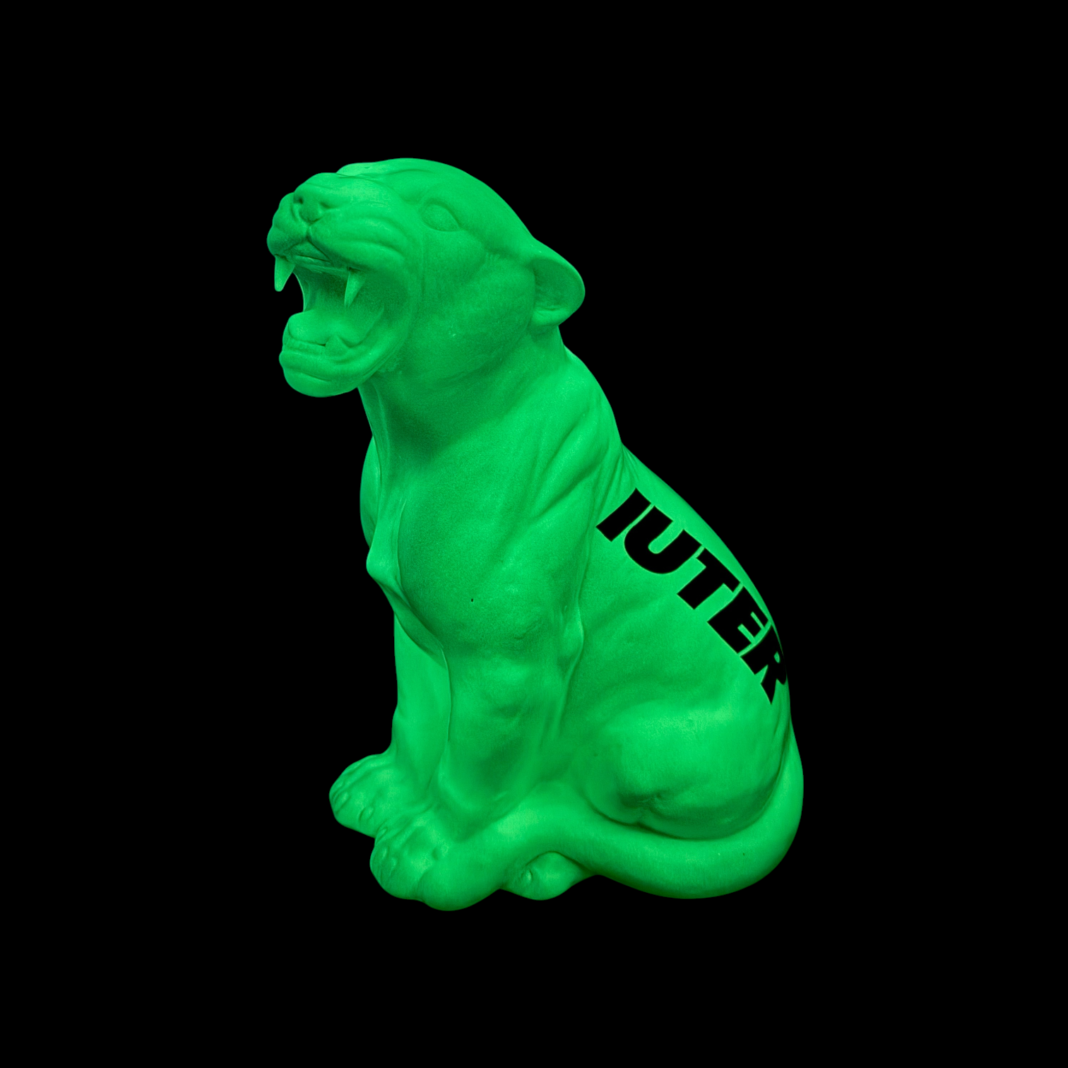 CERAMIC PANTHER MEDIUM 30CM GLOW GREEN