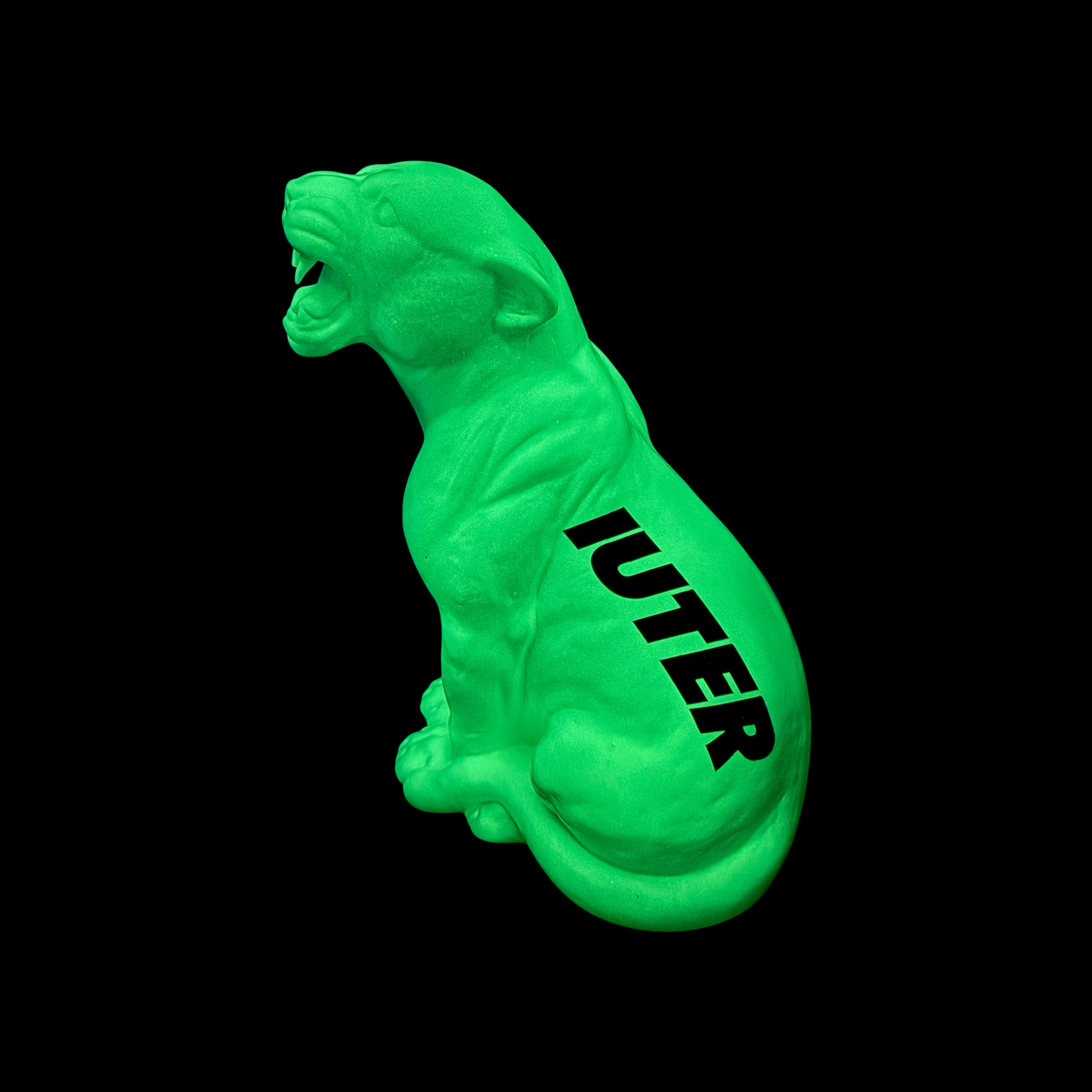 CERAMIC PANTHER MEDIUM 30CM GLOW GREEN