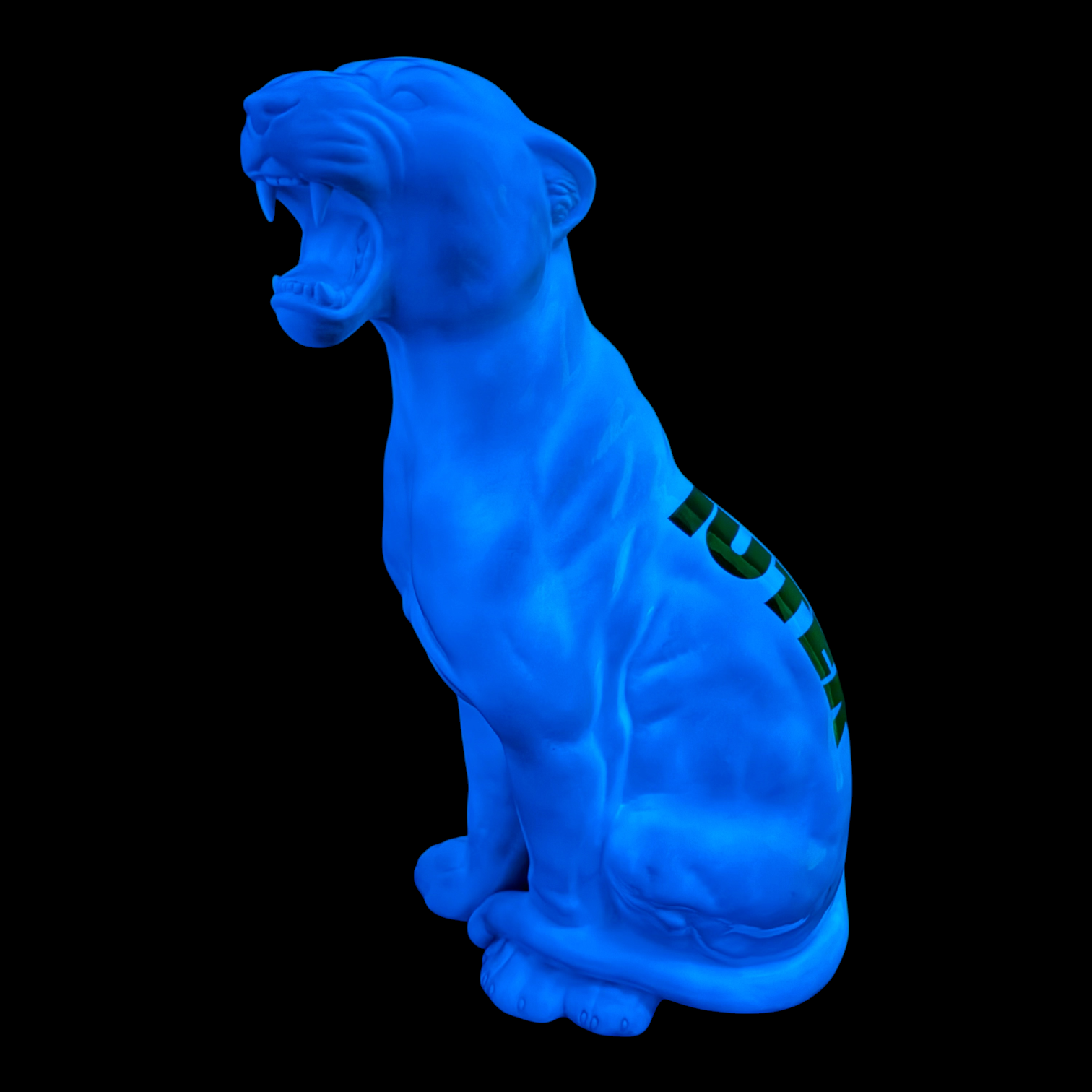 CERAMIC PANTHER XLARGE 86CM GLOW BLUE