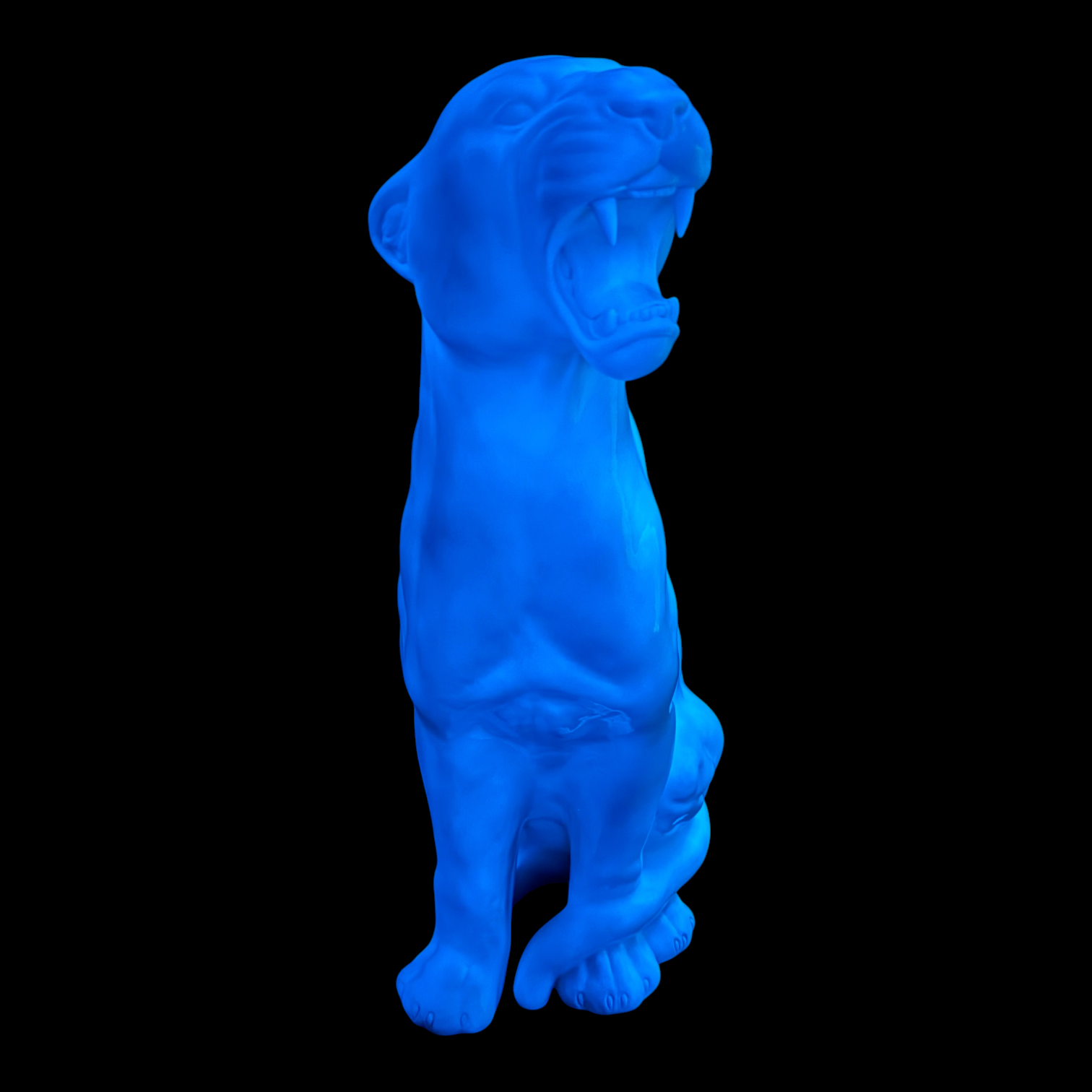 CERAMIC PANTHER XLARGE 86CM GLOW BLUE