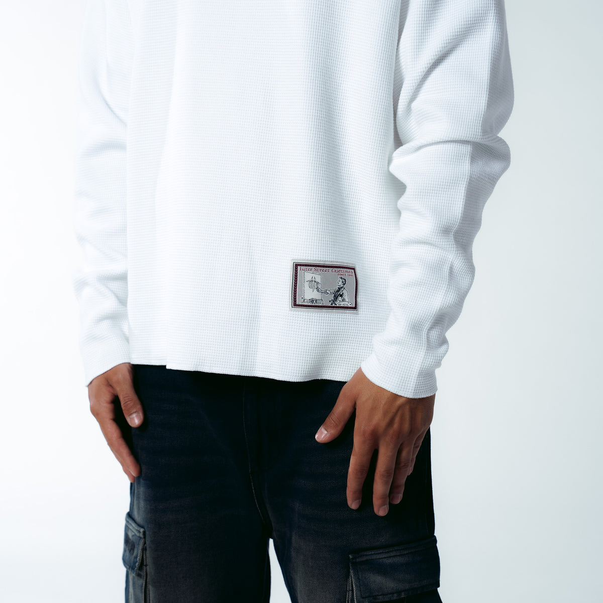 TRUE WAFFLE LS TEE WHITE