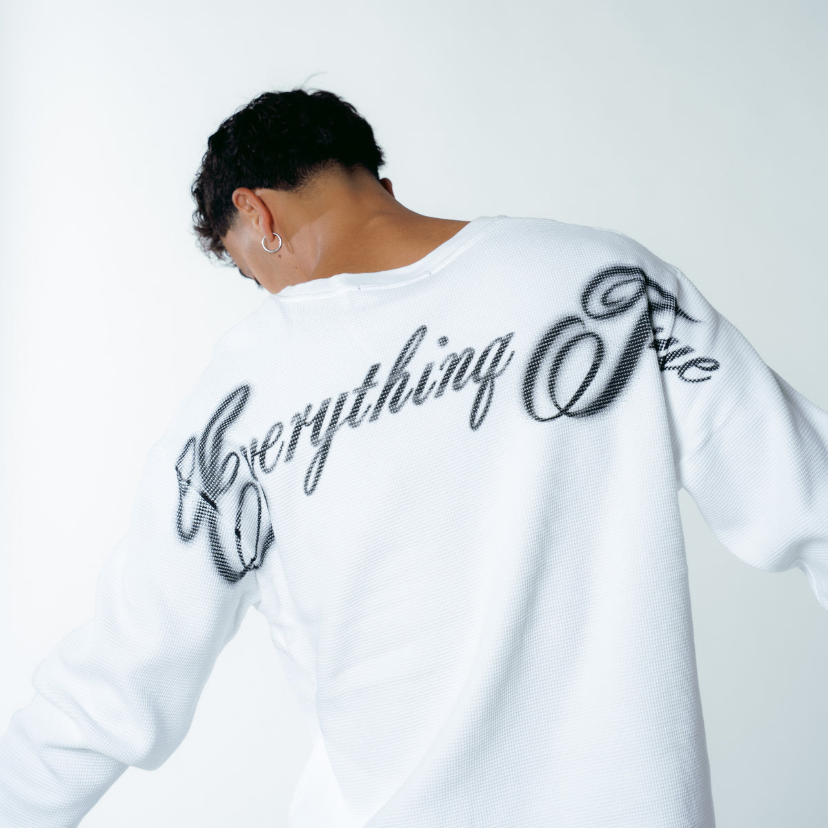 TRUE WAFFLE LS TEE WHITE