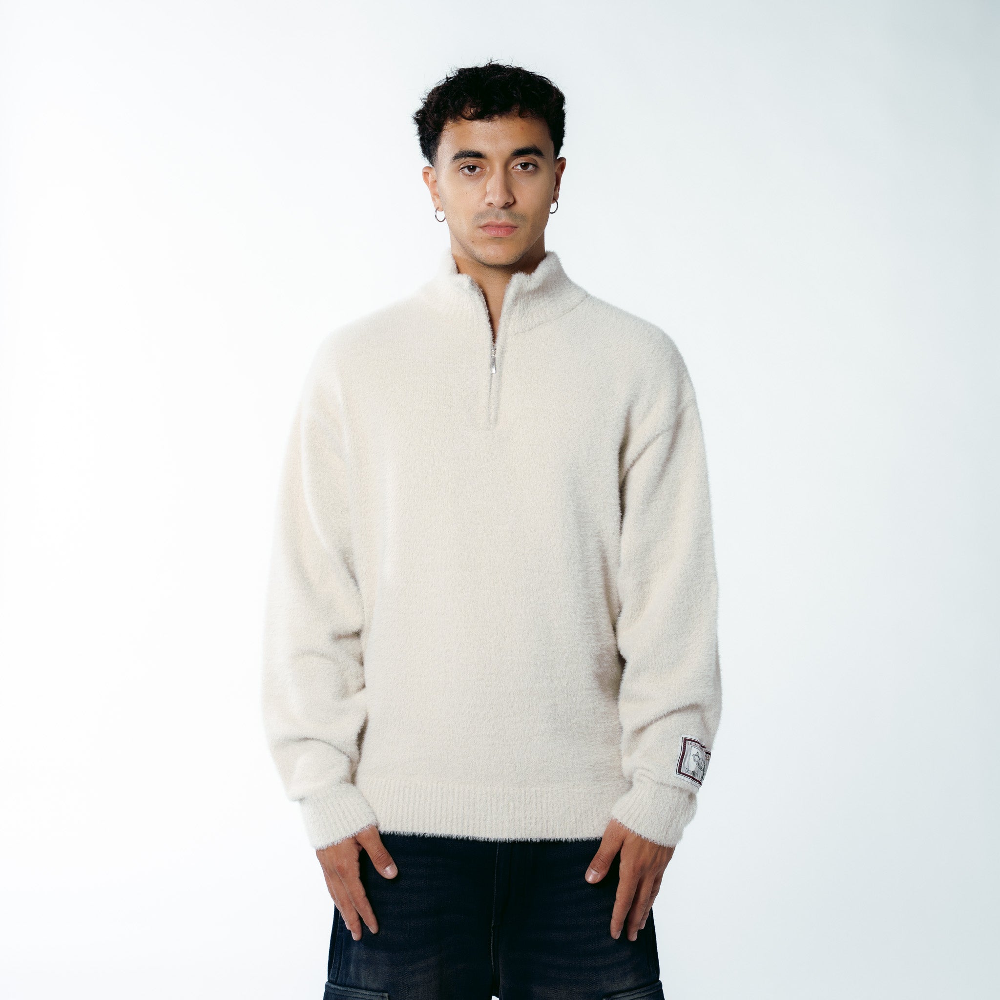 CRAFTSMEN HALF ZIP JUMPER IVORY