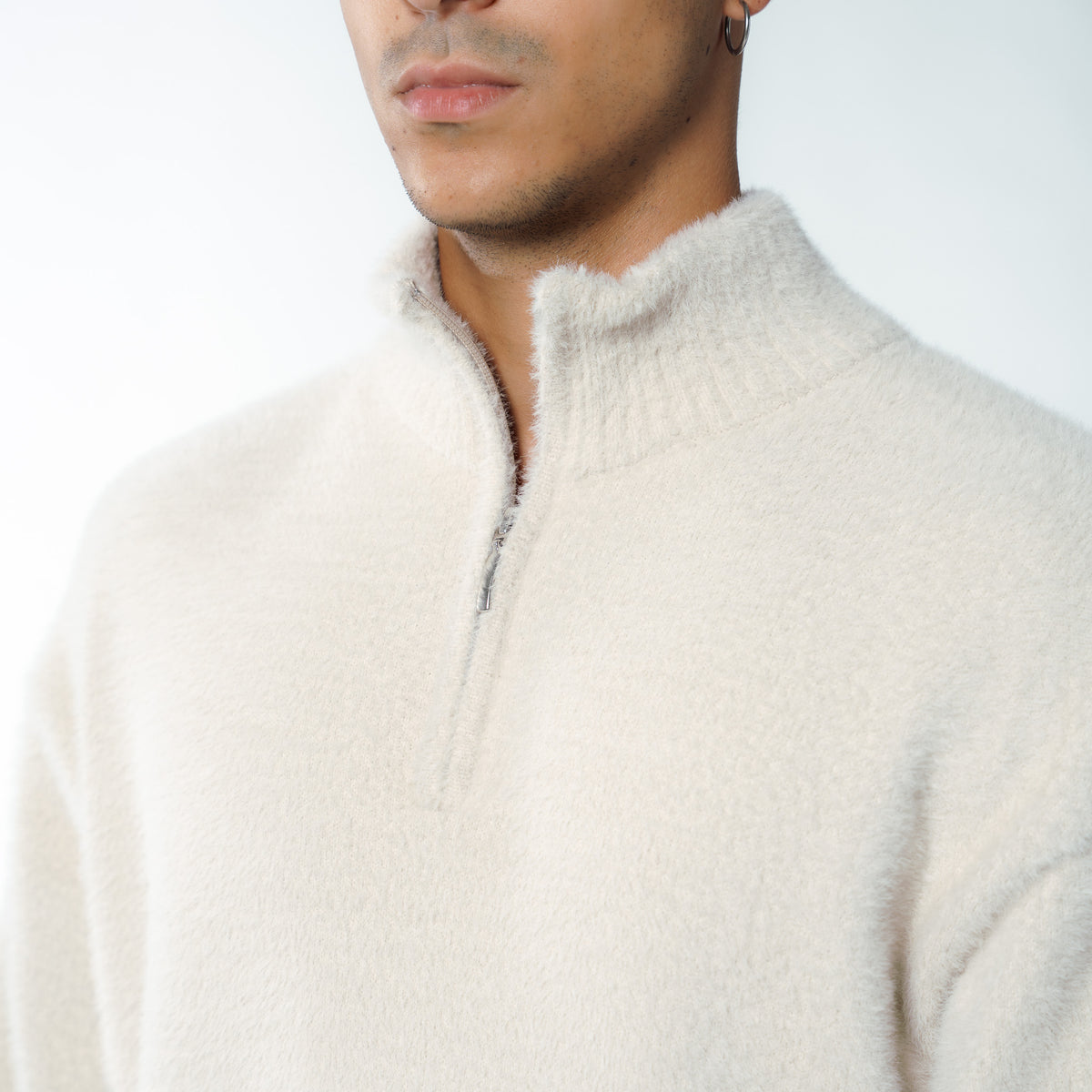 CRAFTSMEN HALF ZIP JUMPER IVORY