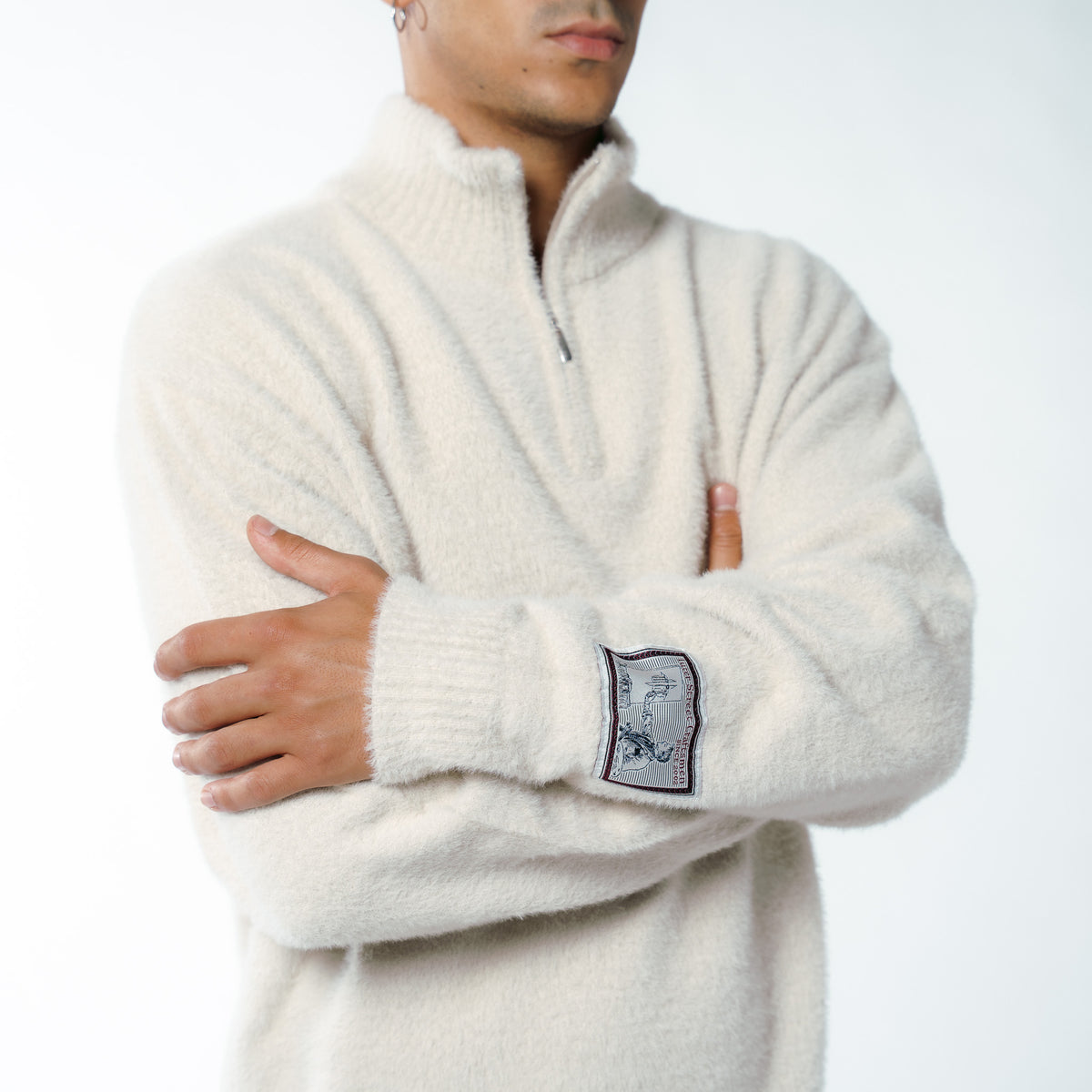 CRAFTSMEN HALF ZIP JUMPER IVORY