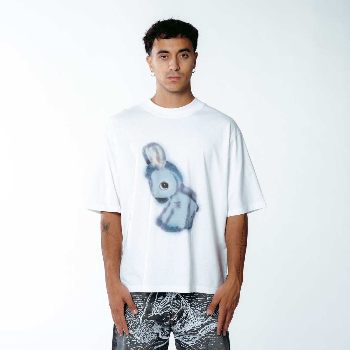 PLUSH MOCKNECK TEE WHITE