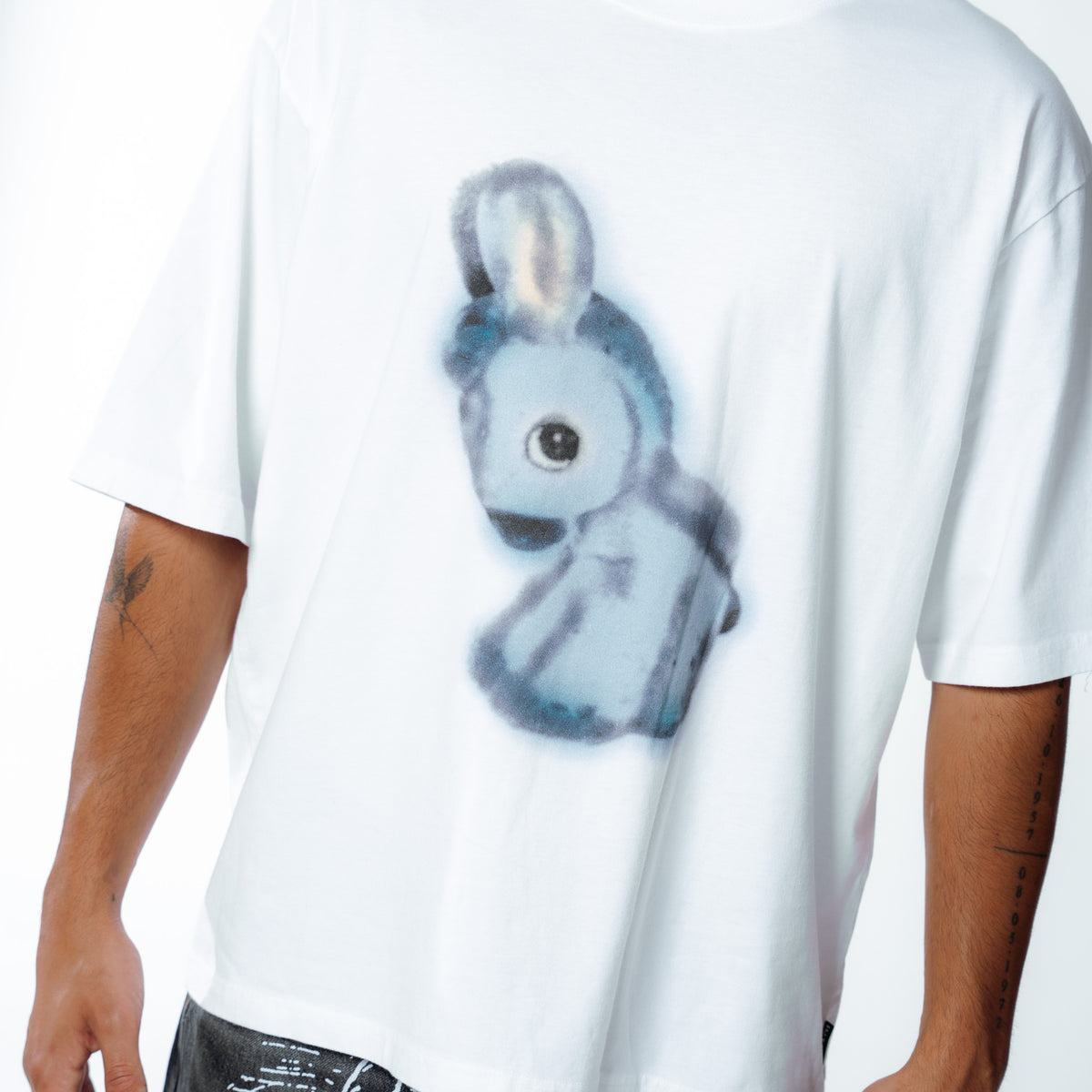PLUSH MOCKNECK TEE WHITE